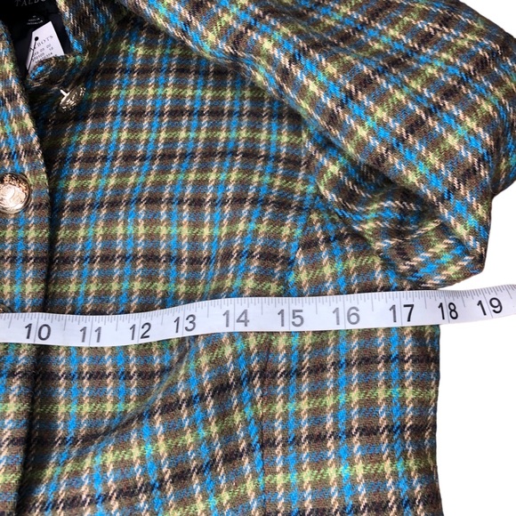 Talbots Shetland Officer Jacket Size 2 Wool Blend Apple Plaid Original Tag - Picture 13 of 13